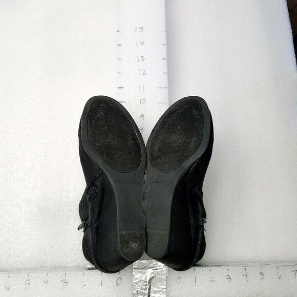 Rampage Womens Mabel  Size 7 Black  Fabric 2" Wedge Ankle Boot Booties - Picture 6 of 9